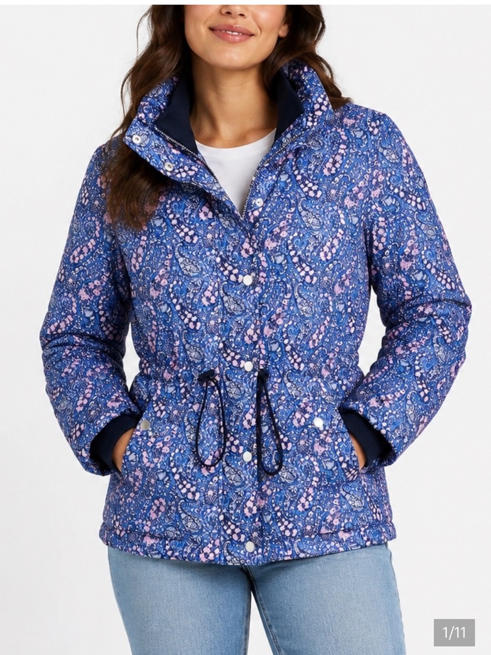 J. crew Cinched-waist puffer jacket in Liberty® Bourton Bloom fabric